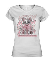 Load image into Gallery viewer, &quot;Coquette Kitty&quot; Ladies&#39; V-Neck | the Kat&#39;s Meow
