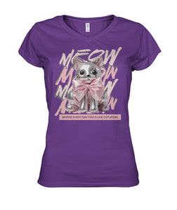 "Coquette Kitty" Ladies' V-Neck | the Kat's Meow