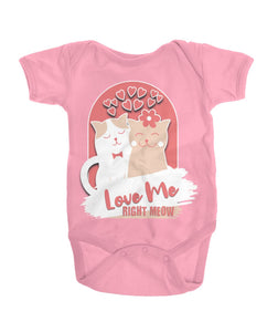 "Love Me Right Meow" Baby Girls' Onesie | the Kat's Meow