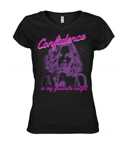 "Confidence" V Neck Tee | Cloud Nine